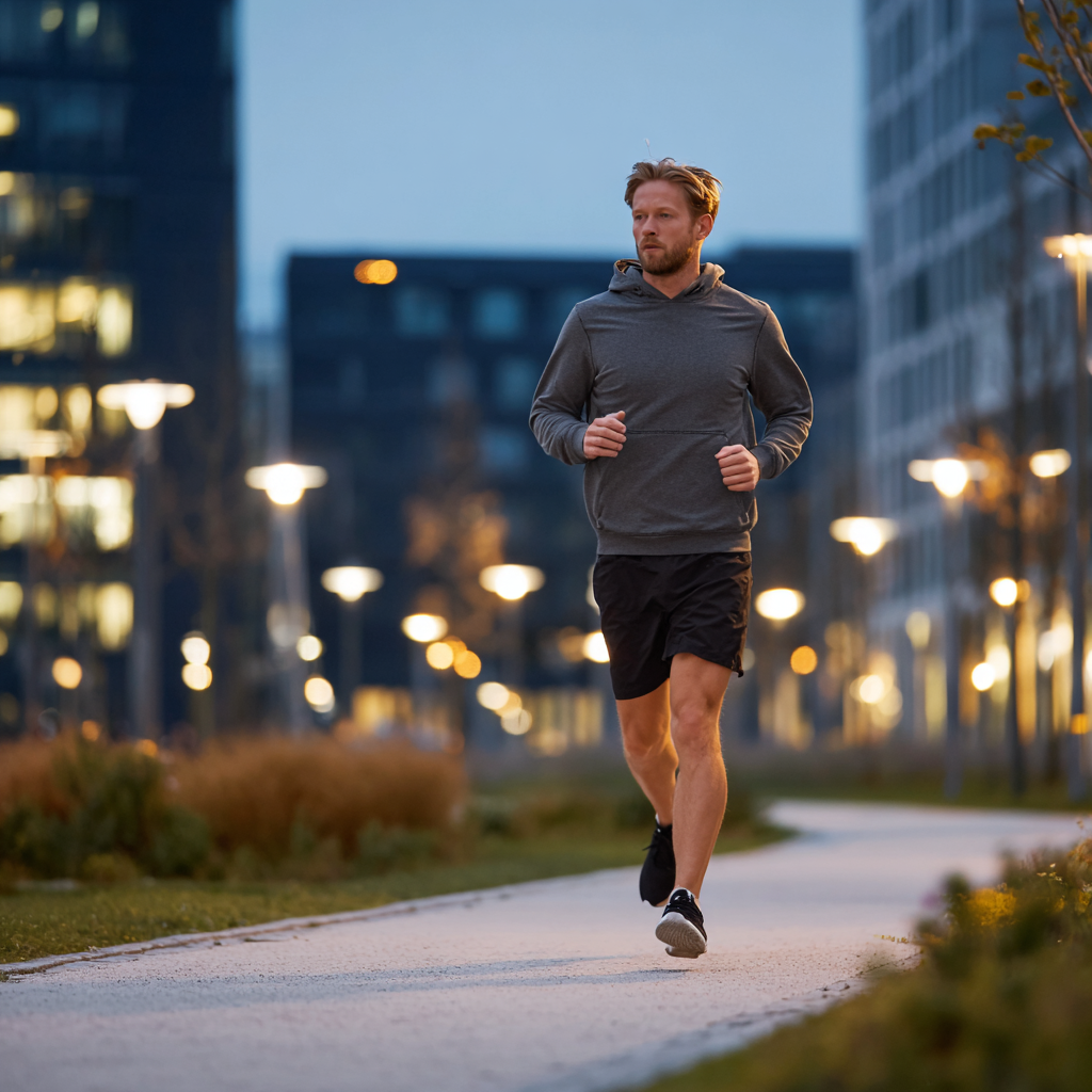 Тренування в міському парку після роботи